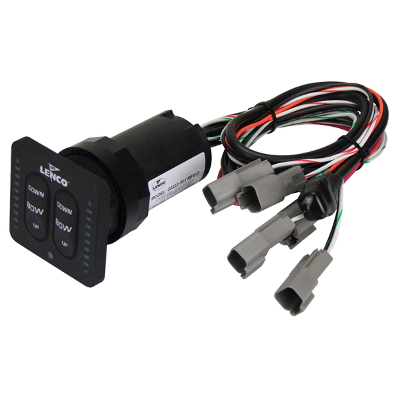 Lenco LED Indicator Integrated Tactile Switch Kit-Pigtail-Single Actuator Systems