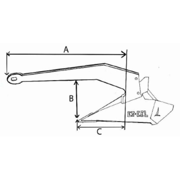 Galvanised Sarca Anchor Excel (EG1 EG2 EG3) Boat Warehouse Australia