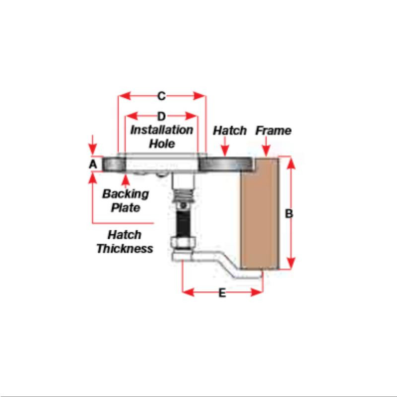 Marine Town Compression Round T Handle Latch Matte Finish (193224