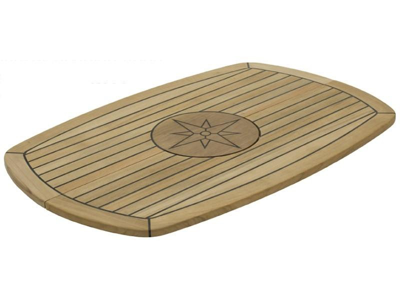 Marine Teak Table Top Folding Table (TB5075) Boat Warehouse