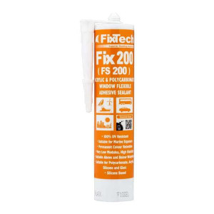 FixTech FS200 Silicone Sealant - 310ml Cartridge, Black