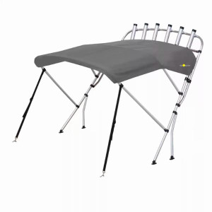 Oceansouth 3 Bow Aluminium Whitewater Bimini Top With Rocket Launcher - Grey Oceansouth 3 Bow Aluminium Whitewater Bimini Top With Rocket Launcher - Grey