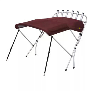 Oceansouth 3 Bow Aluminium Whitewater Bimini Top With Rocket Launcher - Maroon Oceansouth 3 Bow Aluminium Whitewater Bimini Top With Rocket Launcher - Maroon