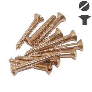 Silicon Bronze Woodscrew - Slotted Raised Head 4g x 3/4"