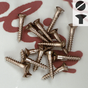 Silicon Bronze Woodscrew - Slotted Raised Head 10g x 1"