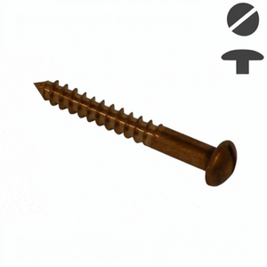Silicon Bronze Woodscrew - Slotted Round