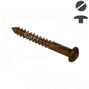 Silicon Bronze Woodscrew - Slotted Round 10g x 2-1/2"