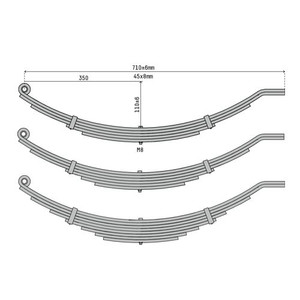 Atlantic 45x8 710mm Slipper Springs