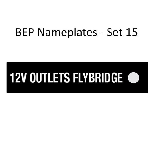 BEP Nameplates for Circuit Identification - Set 15