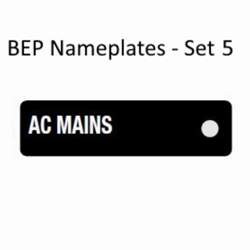 BEP Nameplates for Circuit Identification - Set 5