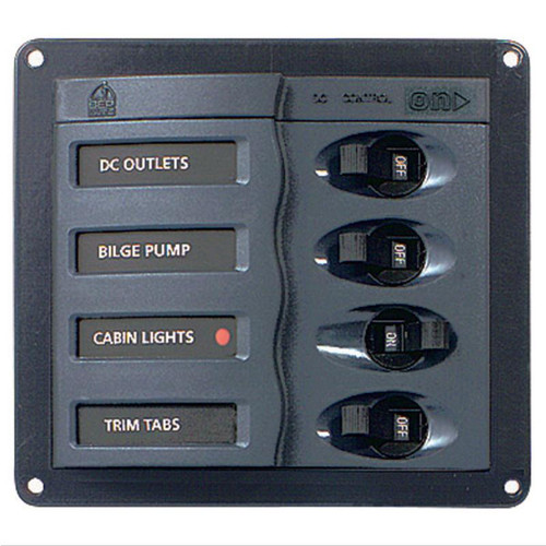 BEP 'Contour' Circuit Breaker Panel - 4 Circuits 127mm x 115mm