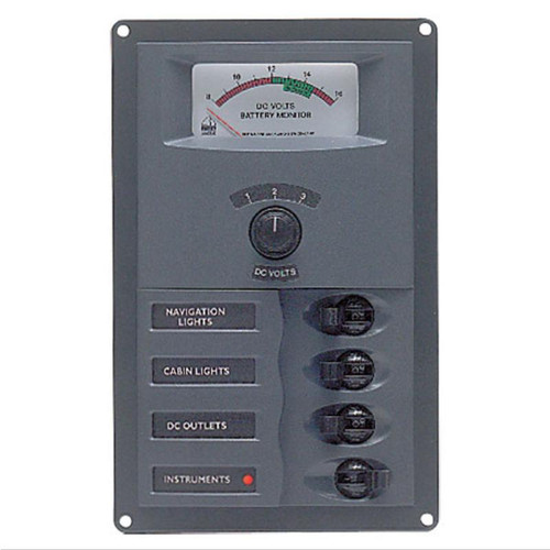 BEP ‘Contour’ Circuit Breaker Panels - with Analogue Meters - 4 Circuits