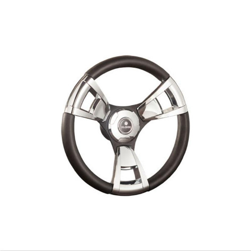 Gussi Italia Steering Wheel - Model 13 Three Spoke Aluminium - Chrome