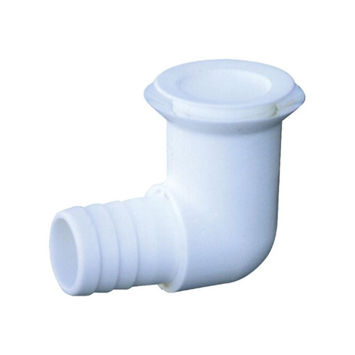 Flush Drain/Sink Waste - White, 90 Degree