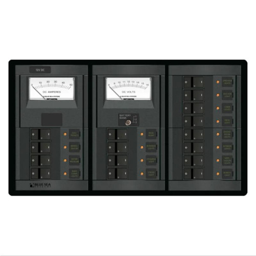 Circuit Breaker DC Branch 360 Panel with Meter - 50A, 16 Position