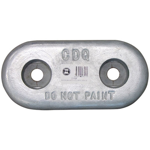 Zinc Oval Block Anodes Bolt-On