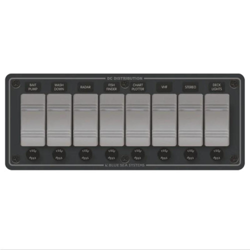 Contura Grey Switch Water-Resistant Panel - 8 Fused