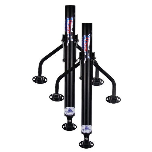 Reelax Base Reef Rigger 550 Black Edition Outrigger Bases Stainless Steel (Pair)