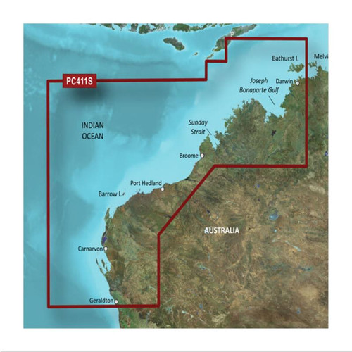 Garmin BlueChart G3 Micro SD with SD Adaptor - Geraldton to Darwin Chart