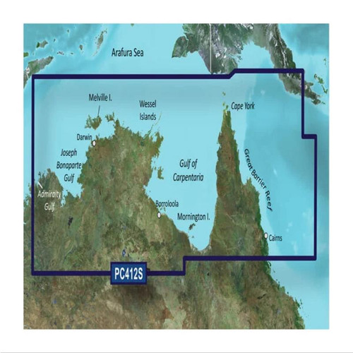 Garmin BlueChart G3 Micro SD with SD Adaptor - Admiralty Gulf WA to Cairns Chart