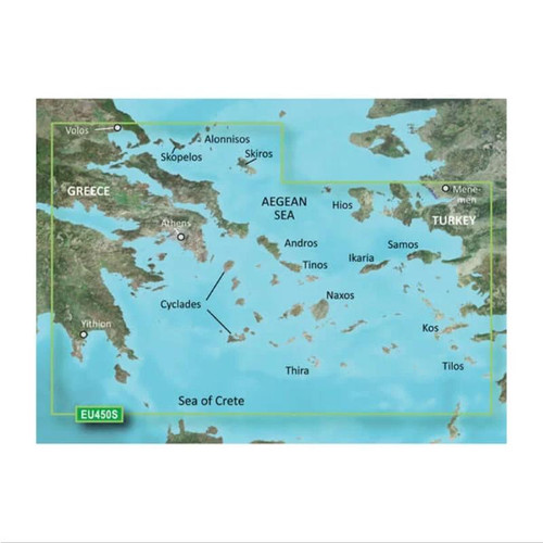 Garmin BlueChart G3 Vision microSD - Greece, Athens & Cyclades Chart