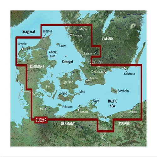 Garmin BlueChart G3 Vision microSD - Denmark East to Sweden Southeast Coastal & Inland Chart