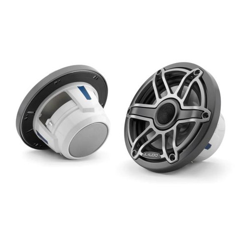 JL Audio M6 7.7" Marine Coaxial Speakers, Titanium Sport Grille (Pair)