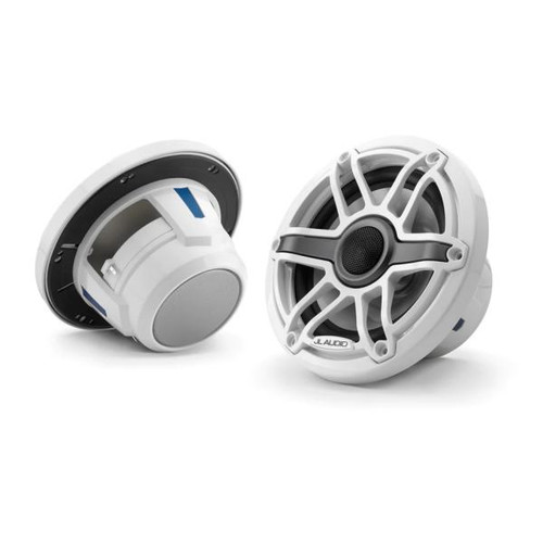 JL Audio M6 6.5\" Marine Coaxial Speakers, Gloss White Sport Grille (Pair)