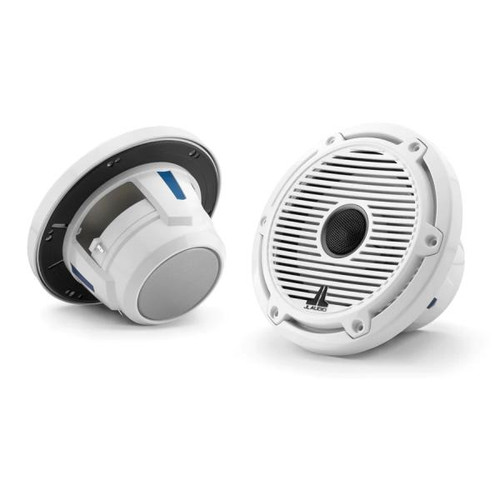 JL Audio M6 6.5\" Marine Coaxial Speakers, Gloss White Classic Grille (Pair)