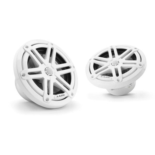 JL Audio M3 Marine Coaxial Speakers, Gloss White Sport Grilles (Pair)