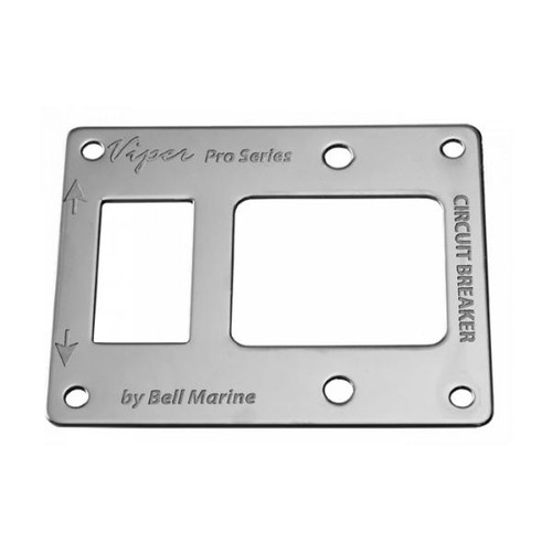 Viper Combo Anchor Switch & Circuit Breaker Polished S/S Face Plate Only