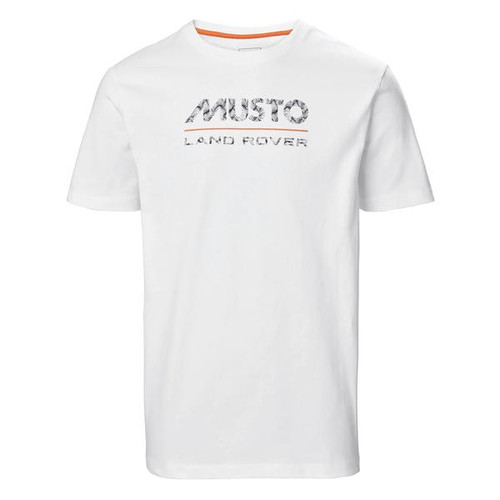 Musto Men\'s X Land Rover Short Sleeve Logo Tee - White