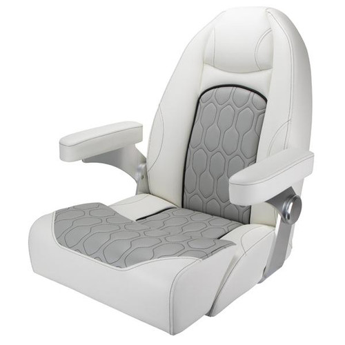 Relaxn Nautilus Premium Boat Seat - White/Grey