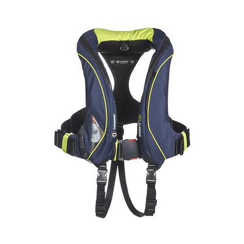 Crewsaver Crewfit Ergofit+ 190N Automatic with Harness - Navy/Lime