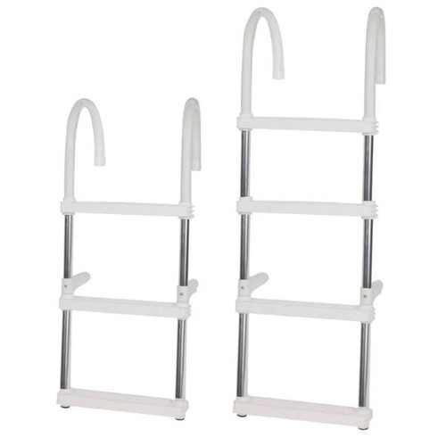 Five Oceans 4 Step Boat Ladder, Boat Ladders Folding, Boat Swim Ladder, Boat Boarding Ladder, 316 Stainless Steel for Pontoon, Fishing Boats, Bass