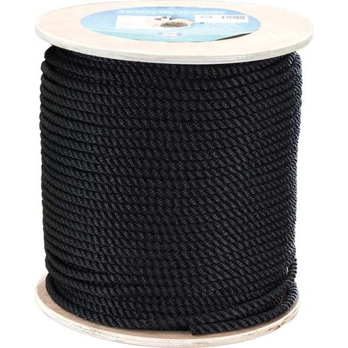 Polyester Rope - 3 Strand - Black - Deluxe Italian Made