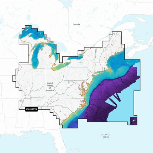 Garmin Navionics Vision+ NVUS007R U.S. East - Lakes, Rivers and Coastal Marine Charts