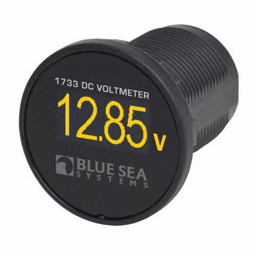 Blue Sea Mini OLED DC Voltmeter - Yellow