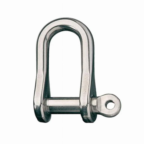 Ronstan Stainless Steel D Shackle, 1/4\" Pin, Coined Head with Hole