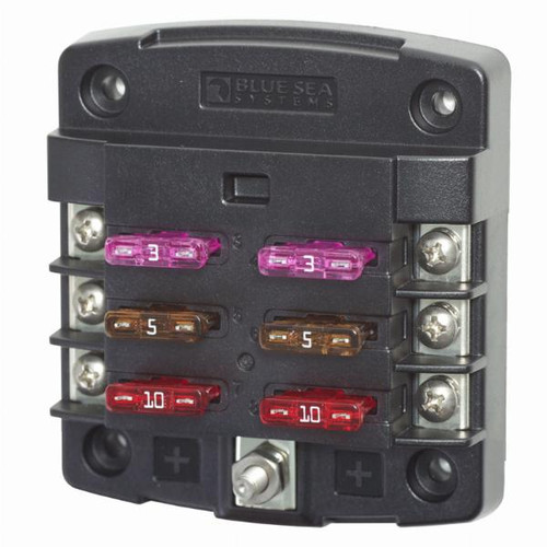 Blue Sea ST Blade Fuse Block - 6 Circuits