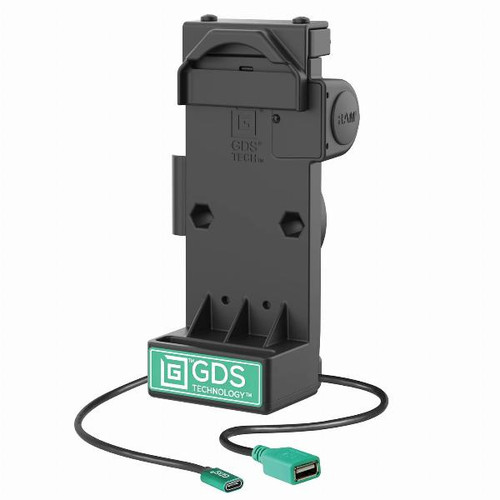 Ram Mounts GDS Uni-Conn Non-Locking Spring Loaded Power and Single USB-A Dock