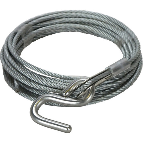 Galvanised winch wire with thimbled eye stainless steel s hook