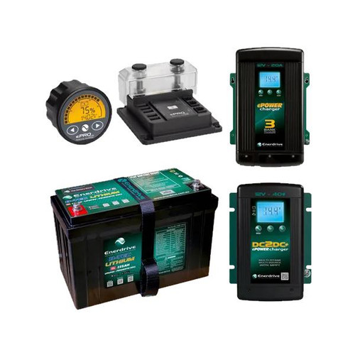 Enerdrive 125Ah B-TEC Bundle including DC40, AC20 & ePRO+