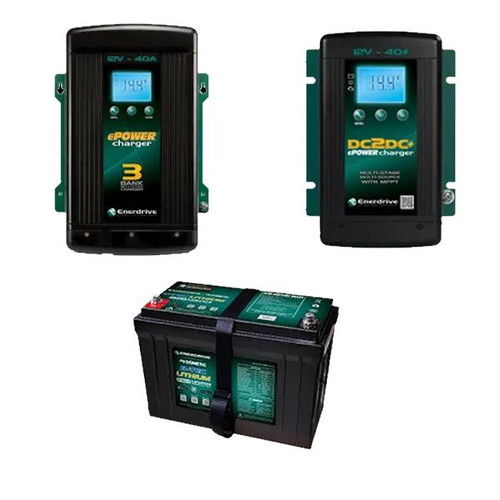 Enerdrive 100Ah BTEC Bundle including DC40 & AC40 Charger