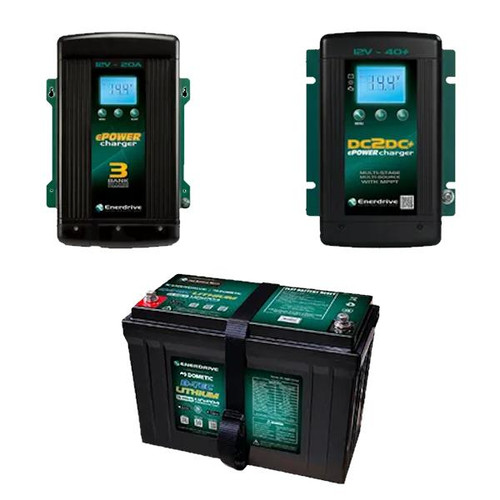 Enerdrive 100Ah BTEC Bundle including DC40 & AC20