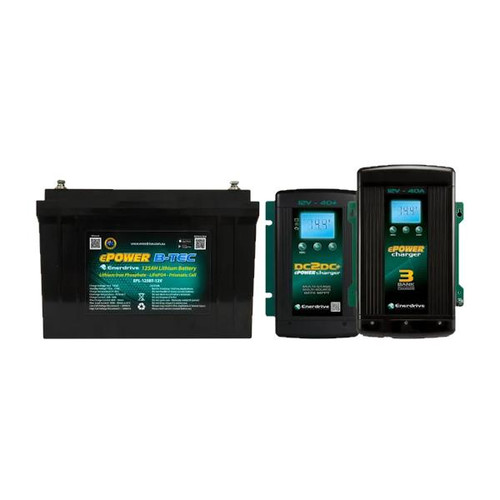 Enerdrive 125Ah B-TEC Bundle including DC40 & AC40