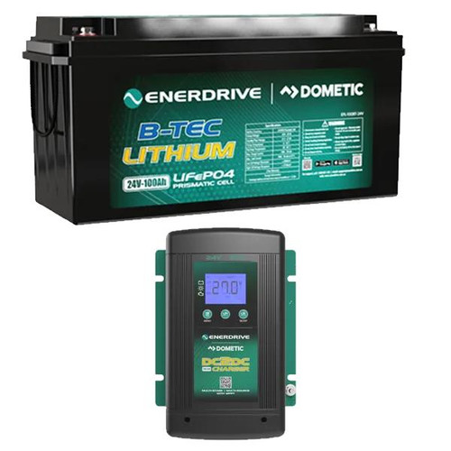 Enerdrive 100Ah 24V B-TEC Bundle including DC30 Charger