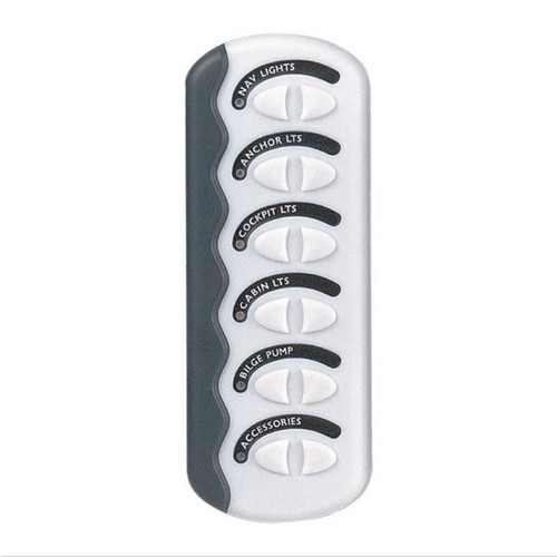 BEP Contour Generation 2 Splash Proof Switch Panels - 6 Gang - White