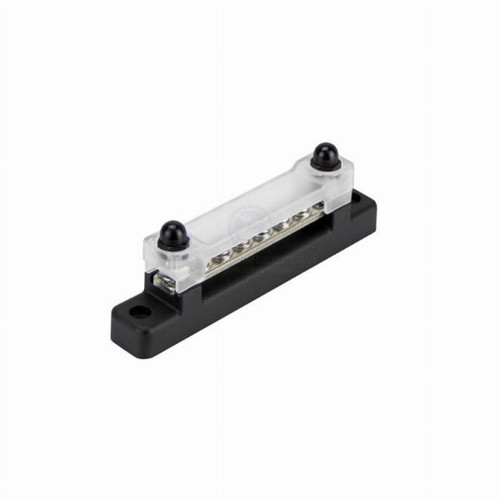 Relaxn Buss Bar 6 Gang with 2 Studs Screw Terminals & Clear Cover Relaxn Buss Bar 6 Gang with 2 Studs Screw Terminals & Clear Cover