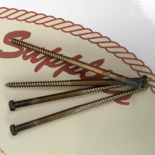 Silicon Bronze Coach Screw 3/8" x 8"
